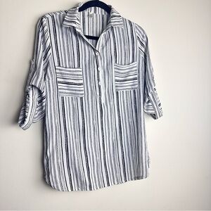 Striped Black and White long sleeve Shirt